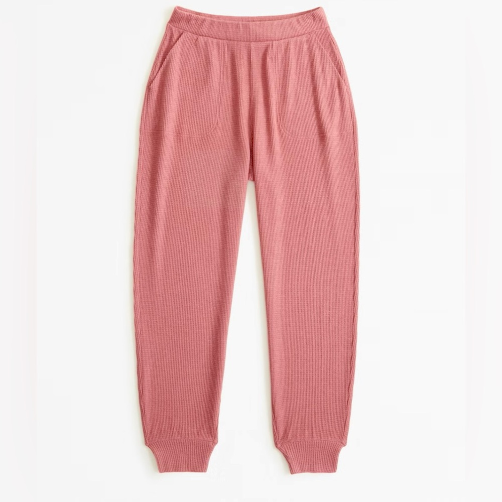 Abercrombie Pink Waffle Joggers